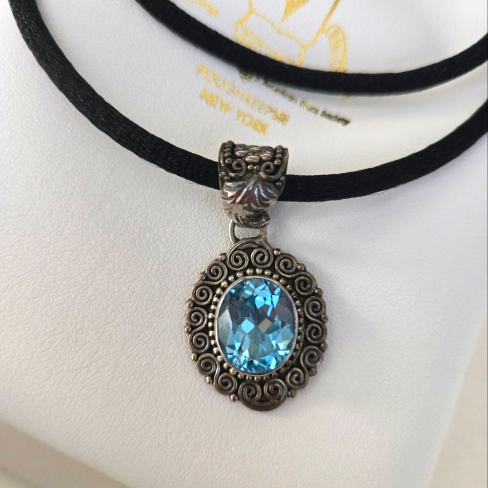 Blue Topaz Pendant